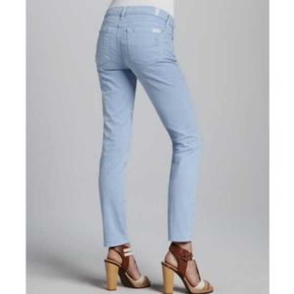 7 For All Mankind Slim Cigarette Distressed Jeans - Picture 2 of 7